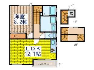 コ－トブランの物件間取画像